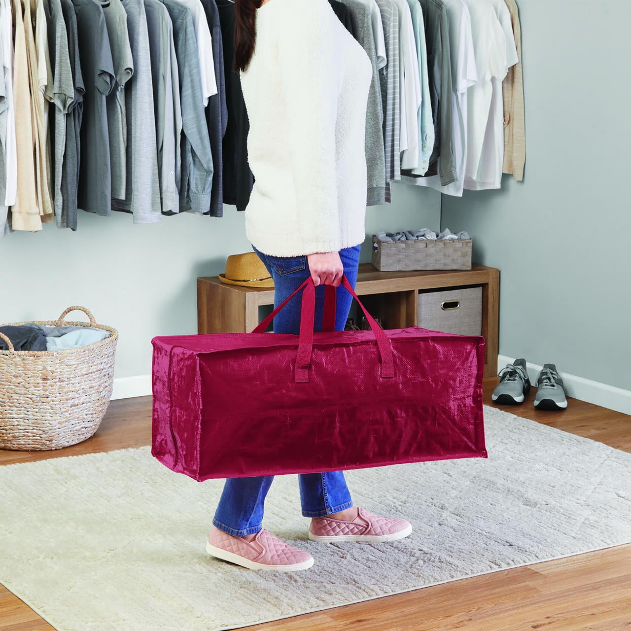 Mainstays Heavy Duty Storage and Moving Bag, Red, 20 Gallon