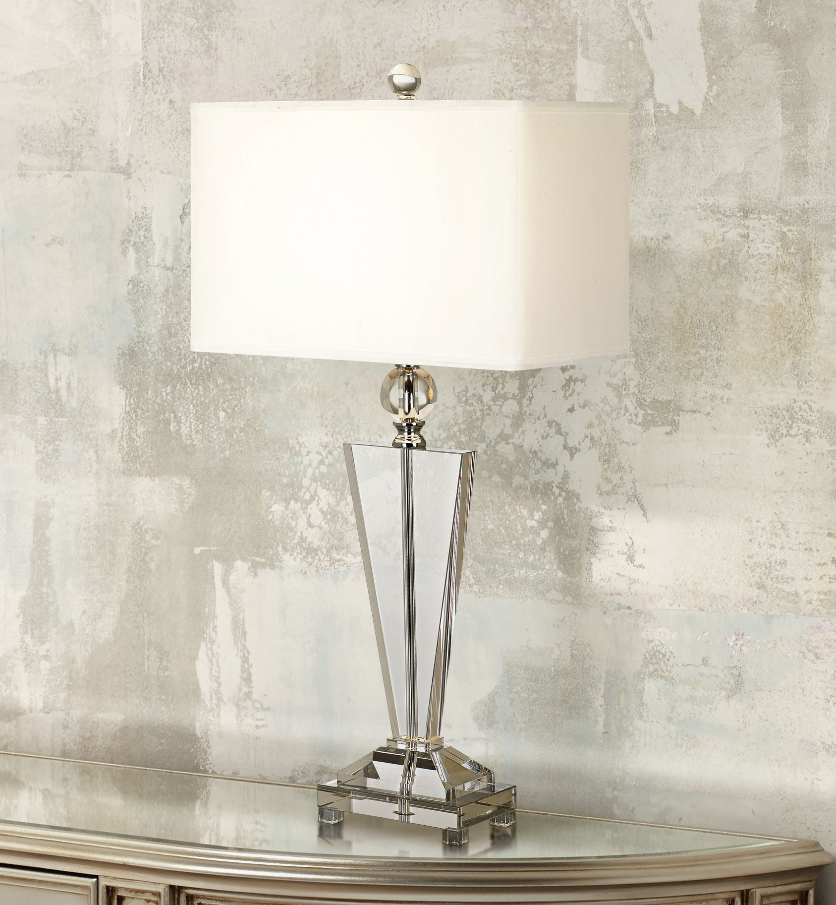 Vienna Full Spectrum Traditional Art Deco Table Lamp 30 1/2" Tall Clear