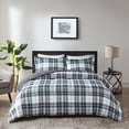 thumbnail image 3 of Noaman King/Cal King 3M Scotchgard Down Alternative All Season Comforter Set, Multicolor Plaid, Ultra Soft Microfiber, Hypoallergenic, Includes 1 Comforter & 2 Shams, 3 of 8