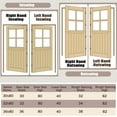 thumbnail image 2 of 30" x 80" Qucik Assemble Jamb, Not Prehung, 1-Lite Split Dutch Door Unfinished Solid Pine Wood Clear Glass Slab Doors Half Interior Door, 2 of 7