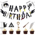 thumbnail image 7 of Happy Birthday Banner Decorations Cake Toppers, by BUZIFU, 7 of 7