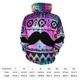 thumbnail image 2 of Colorful Tribal Pattern With Mustache Oversized Hoodies For Woman Pullover With Pocket Comfortable Fation Pullover Hoodie S-5XL, 2 of 4