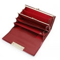 thumbnail image 4 of Women's Leather Wallet Long Card Bag Multifunctional Wallet Clutch Bag（Red), 4 of 7