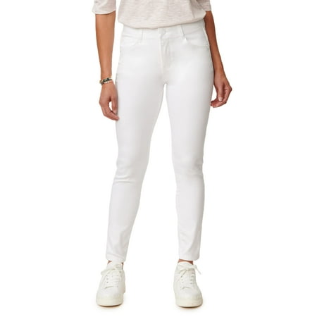 Democracy Women's Ab Solution High Rise Ankle Jean, Optic White, 6