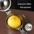 thumbnail image 6 of Manual Lemon Juicer Stainless Steel, Food Grade Citrus Press for Lime Orange Lemon, Handheld Garlic Press Multi Function Kitchen Tool with Strainer, Easy Clean Juice Extractor for Cocktail Cooking, 6 of 20