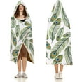 thumbnail image 3 of Sweet-tropical-pattern Wearable Blanket Women Men Hooded Blanket Adult Plush Poncho Lightweight Soft, 3 of 6