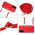thumbnail image 5 of for Samsung Galaxy A34 5G Slim Case with Card Holders and Strap for Women, Samsung Galaxy A34 5G Phone Case Wallet PU Leather Kickstand RFID Blocking Flip Shockproof Wallet Case - Red, 5 of 11