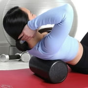 CanDo Black Composite High-Density Extra Firm Foam Roller - Round