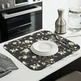thumbnail image 2 of Microfibre Drying Mat for Kitchen White Flower Dish Drying Drainer Mat Absorbent Pioneer Drying Mat Washing Up for Glass, Plate & Cup 16inch X 18inch, 2 of 7
