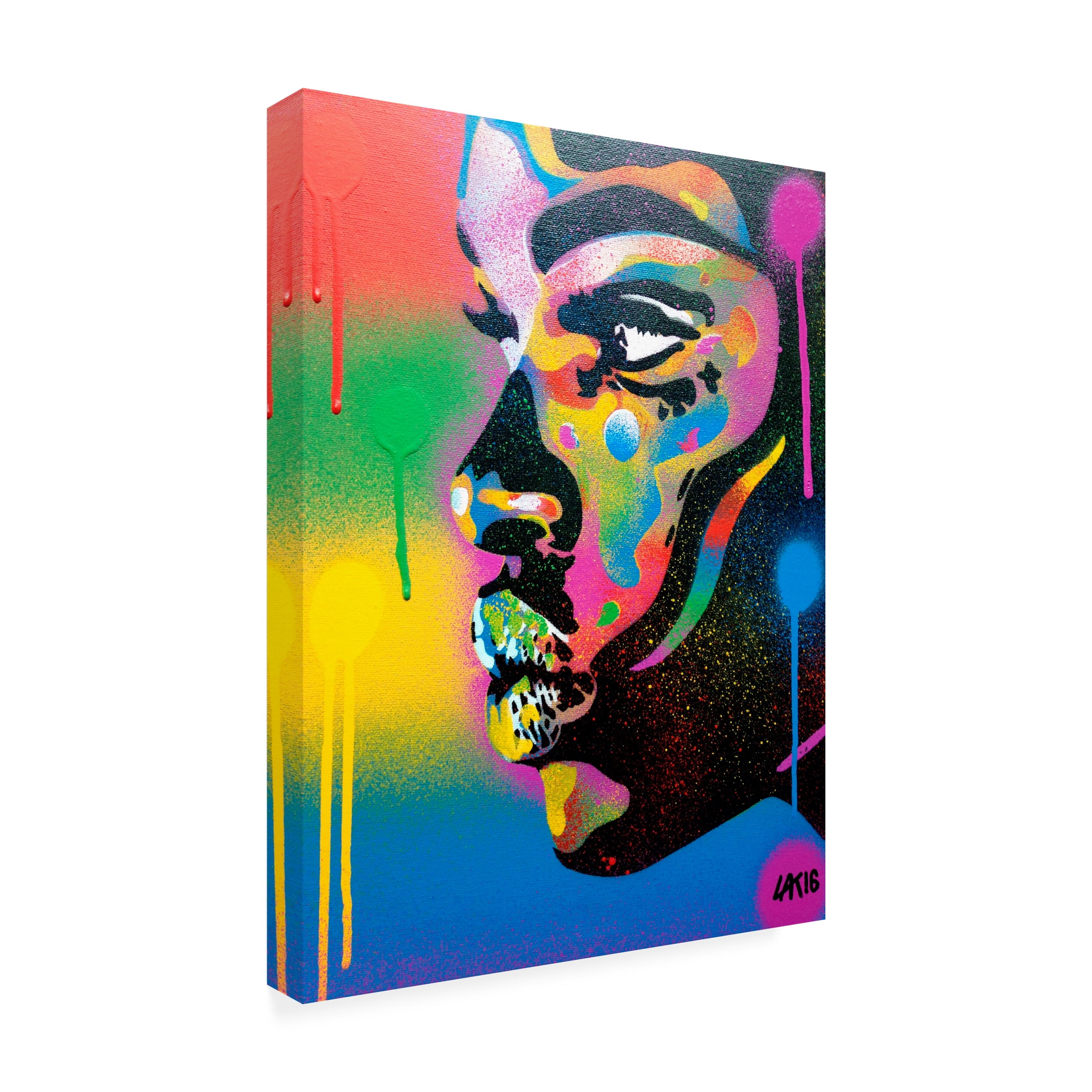 Trademark Fine Art 'Kiss Series 2 Rainbow' Canvas Art by Abstract Graffiti