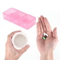 thumbnail image 4 of Unique Bargains 1 Pc 3 Compartment Pill Case Durable for Travel Pink, 4 of 6