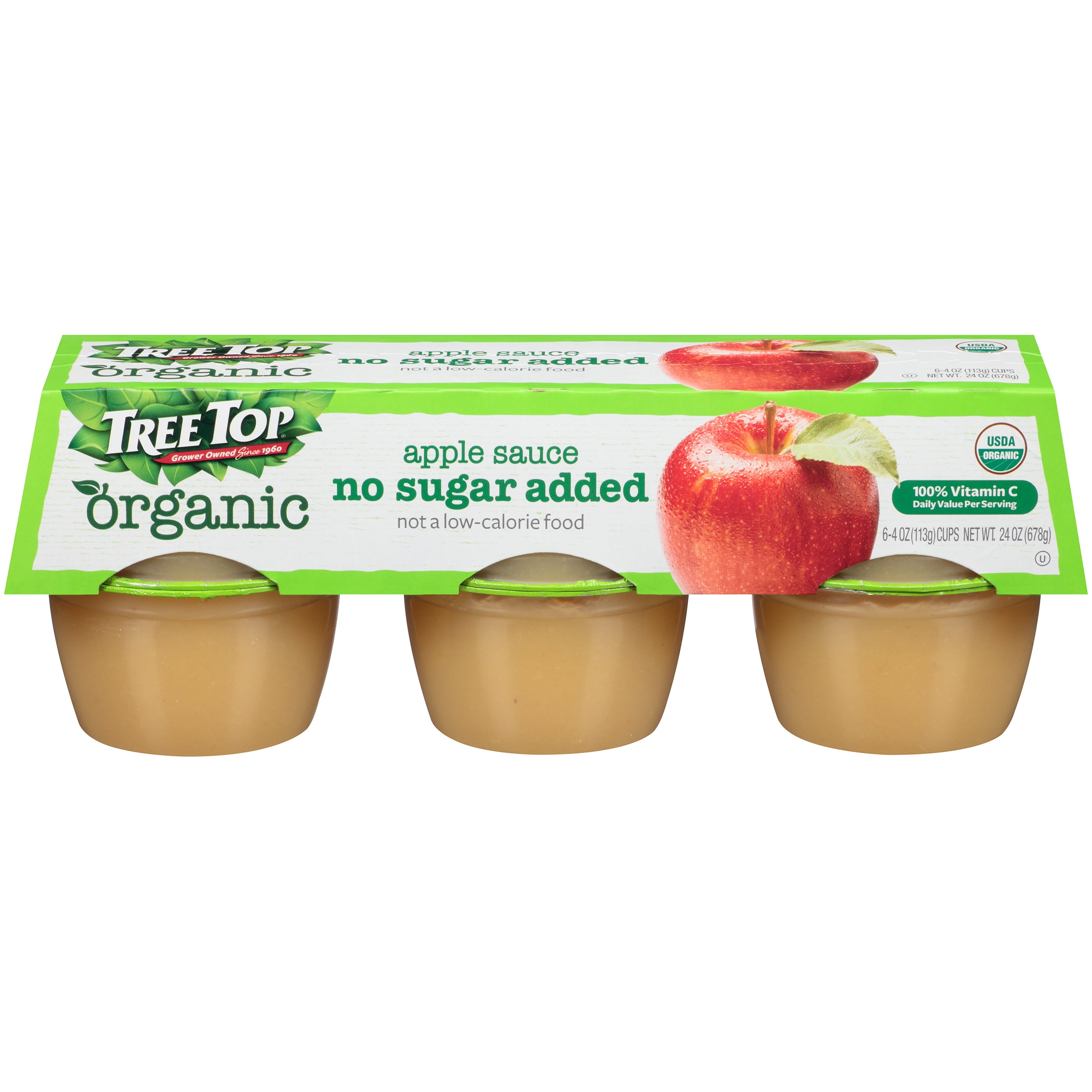 Tree Top No Sugar Added Applesauce, 24 oz, 6ct
