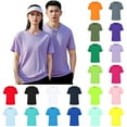 thumbnail image 6 of Chiccall Mens Plus Size Short Sleeve Summer Tops Stretch Quick-dry Wicking Crew Neck T Shirts Lightweight Breathable Athletic Tee Blouse, 6 of 6