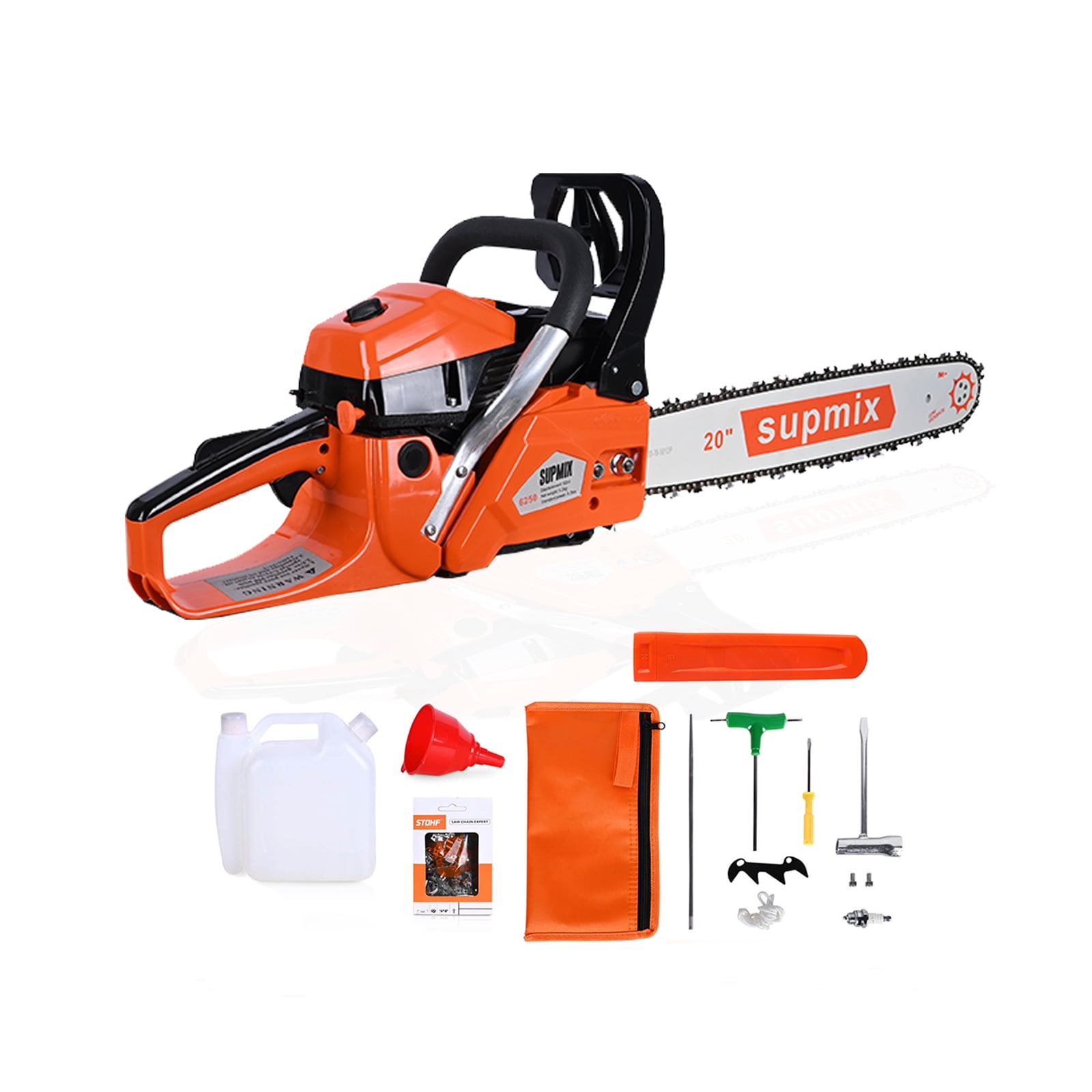 62cc Gas Chainsaw 20 inch Gas Powered Chainsaws 2-Cycle Petrol Handheld Carden Gasoline Chain Saw Power Saws for Cutting Wood Tree Branches Trimming