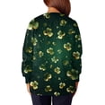 thumbnail image 5 of yuCgh Women's Long Sleeve Nursing Jacket with Stand Collar, Single Breasted St. Patrick's Day Print, Casual Work Uniform Top,Dark Green 5XL, 5 of 5