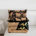 thumbnail image 5 of Erosebridal Capybara Twin Comforter Sets,Rustic Plant Pink Flowers Bedding Set For Girls Kids ,Reversible Black 2-Piece, 5 of 7