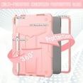 thumbnail image 2 of Decase Case for Apple iPad 10th Generation 10.9-inch,Shockproof Rubber Heavy Duty Rugged 3-Layer Protetion Kickstand Armor Cover with Pencil Holder, Rosegold, 2 of 5