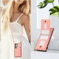 thumbnail image 6 of for Samsung Galaxy S23 Ultra Wallet Case with Shoulder Lanyard Strap, Crossbody Phone Case with Card Holder Slots for Women Girls, Luxury PU Leather Flip Stand Purse Cover Shockproof Case, Pink, 6 of 9