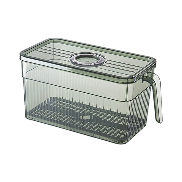 Caja de almacenamiento para congelador, caja de almacenamiento de alimentos con tapa, caja organizadora para refrigerador
