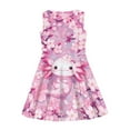 thumbnail image 4 of FOR U DESIGNS Axolotl Cherry Blossom Tank Top Dress Girls Novelty Sleeveless Swing Twirl Sundress Casual Holiday Party Skater Dress for Kids Age 13-14 Years Old, 4 of 6