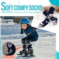 thumbnail image 3 of HYCLES Kids Ski Socks, Long Keen High Thermal Winter Socks for Boys, 2 Pairs Colorful Warm Ski Socks for Children, Soft Breathable Winter Outdoor Ski Socks for Skiing Skating Snowboarding, 3 of 6