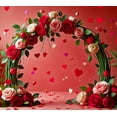 thumbnail image 3 of Romantic Rose Arch Background Valentine's Day Backdrop Banner Party Decorations Photo Props Valentine Celebration Event Decor, 3 of 6
