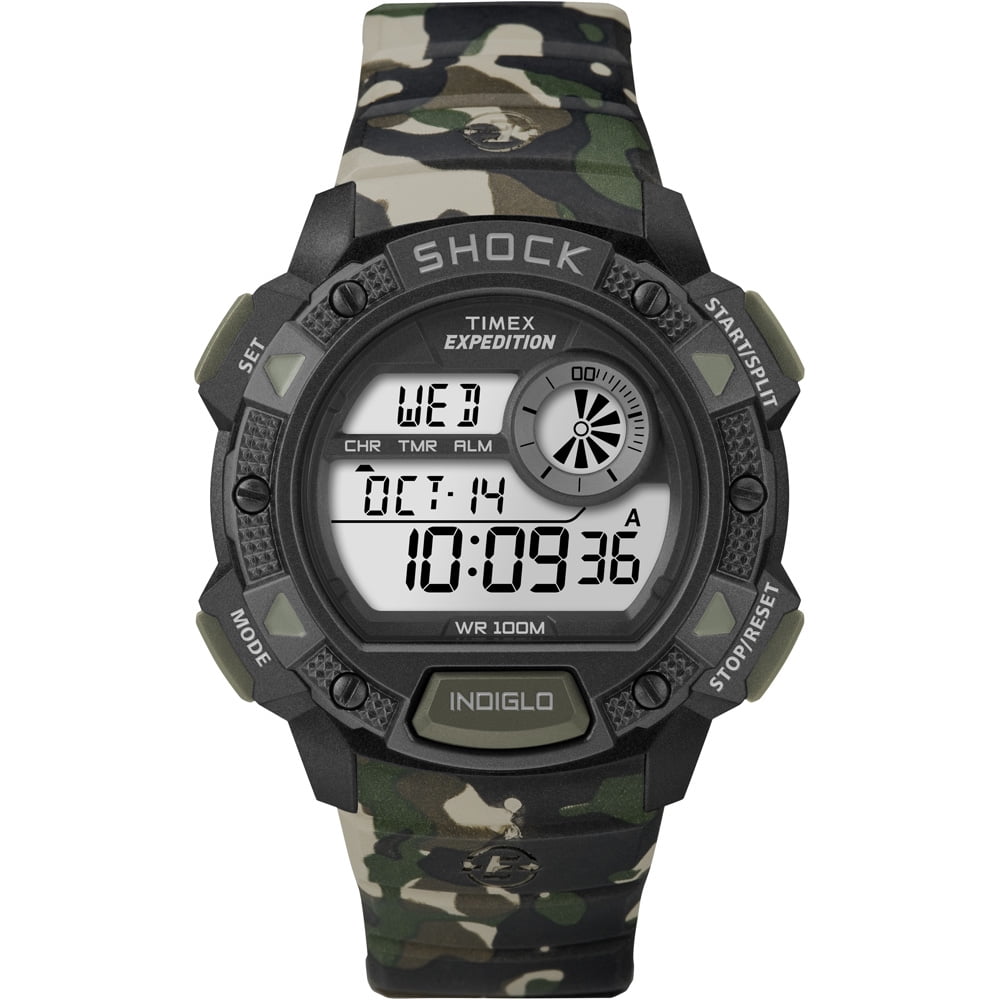 expedition base shock 45mm resin strap watch