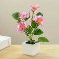 thumbnail image 3 of Artificial Flowers in Vase Flower Arrangement Fake Rose Peony Hydrangea Flower Centerpieces for Table Living Room - Potted Flowers, 3 of 7