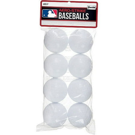 Franklin Sports Kids Toy Baseballs - 8 Pack Solid Plastic Balls