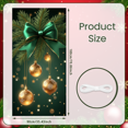 thumbnail image 2 of Decorative Design Christmas Banner Green Ribbon Gold Baubles Branches Ornament for Holiday Celebration Indoor Decoration Home Decor, 2 of 9