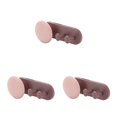 thumbnail image 2 of Inteprter Soporte de almacenamiento Colgador de almacenamiento de alambre autoadhesivo de plástico Gancho de estante colgante para oficina en casa, rosa y rosa marrón morado 3piezas Inteprter CBP166647, 2 of 6