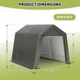 thumbnail image 3 of Bike Storage Shed Tent,Outdoor Portable Bicycle Storage Sheds with Roll-up Zipper Doors,Waterproof and Sun Resistant Bike Covers Shelter for Motorcycle,Bike,Garden Tools,Toys,Lawn Mower, 3 of 7
