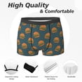 thumbnail image 2 of Men's Boxer Briefs, Cute Hamburger Sesame Soft Comfy Mens Underwear Boxer Briefs Breathable With Widen Waist, 2 of 7