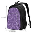 thumbnail image 5 of Wukai Lavender Flowers Travel Laptop Backpack: Business Water-Resistant Bag with USB Charging Port, Ideal College Backpack for Men & Women, 5 of 6