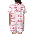 thumbnail image 4 of Womens Pajama Sets With Pocket, Breast Cancer Pink Ribbons Awareness (2) Lounge Sets Short Sleeve Sleepwear PJ Sets for Women, 4 of 6