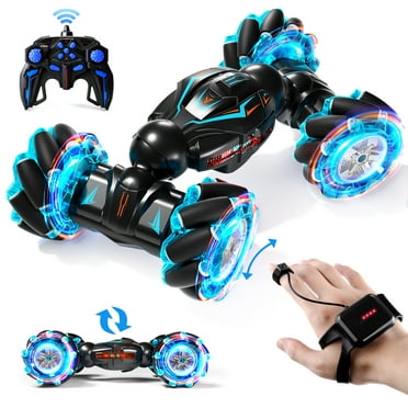 Aiqi RC Stunt Car, 2.4GHz 4WD Gesture Sensing Remote Control Car with Lights Music 360� Rotating Vehicles