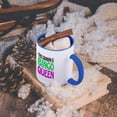 thumbnail image 5 of 3dRose, This grandma is bingo queen, Hot pink, Lime green,, 15oz Two-Tone Blue Mug, 5 of 7