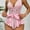Pink, variant on XWSHYW Womens Pajama Sets Summer Solid Color Lace Underwear Sexy Halter Sleeveless Pajamas