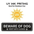 thumbnail image 4 of Tnobhg Beware of Dog Sign Paw Print Keep Gate Closed Sign Durable Aluminum Dog Warning Sign for Home Outdoor, 4 of 7