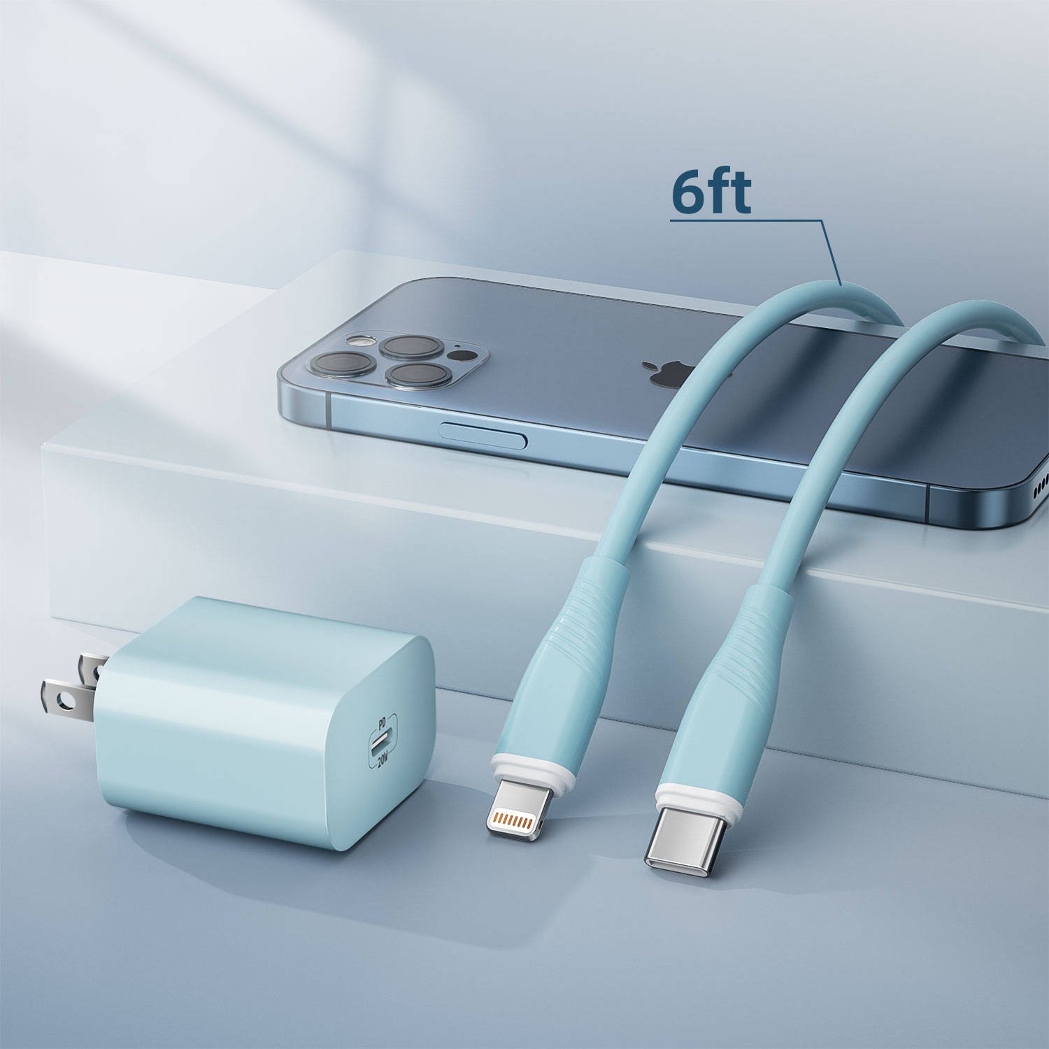 Simtlad 20W USB-C iPhone Fast Charger with 6 ft Cable photo 4