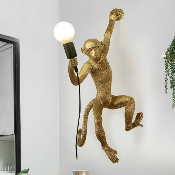 Anqidi Retro Monkey Creative Industrial Resin Wall Light