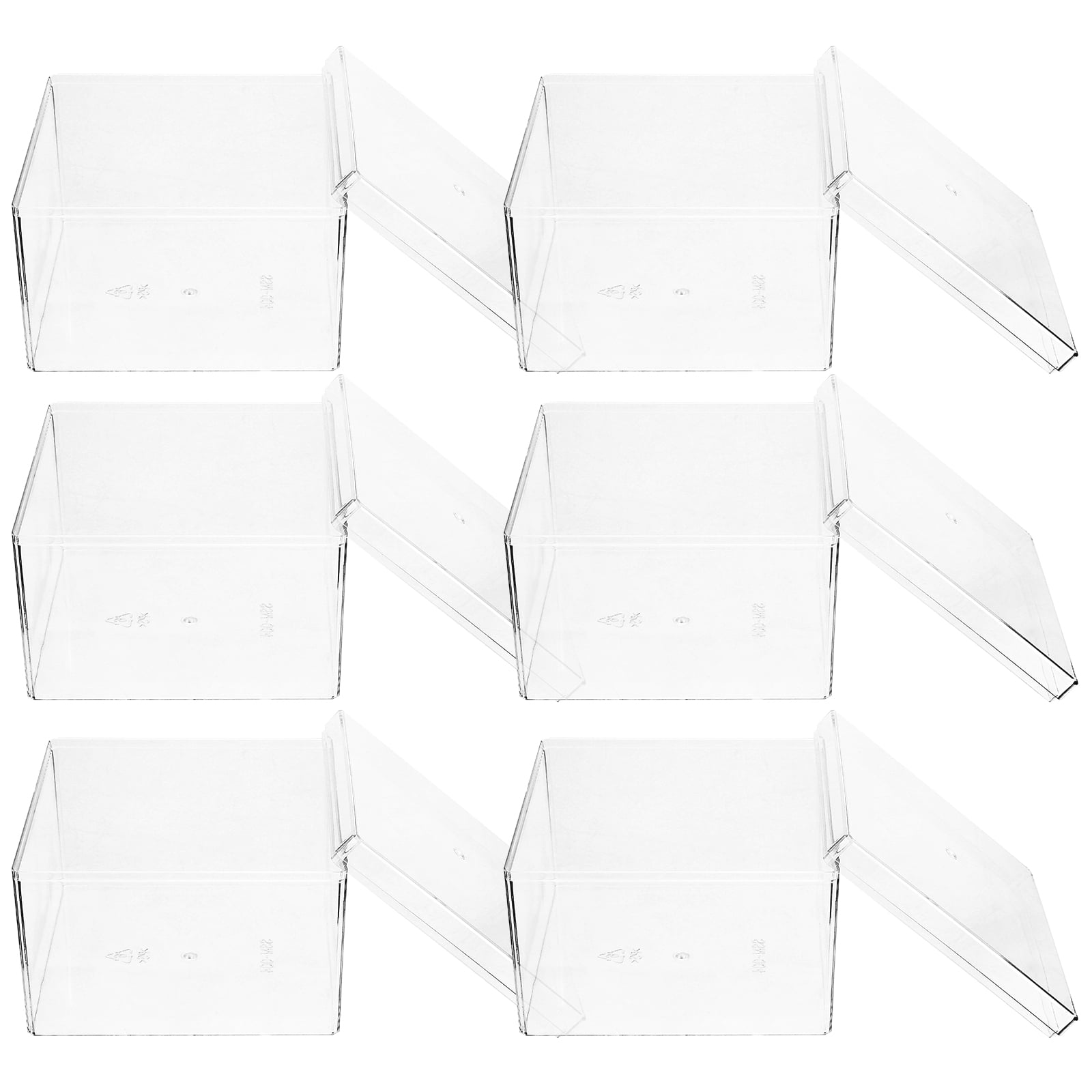 Transparent Cake Box 6Pcs Clear Cake Boxes Square Cake Boxes Portable