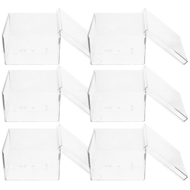 Transparent Cake Box 6Pcs Clear Cake Boxes Square Cake Boxes Portable Bakery Boxes Tiramisu