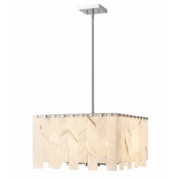 4 Light Pendant-12 Inches Tall And 19.75 Inches Wide-Polished Nickel Finish Z-Lite 345P20-Pn