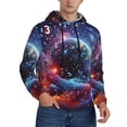 thumbnail image 2 of Sikiie Outer Space Floating Numbers And Letters Men's Hoodie, Essentials Hoodie, Sweatshirt, Pullover Hooded Sweatshirt for Men-4X-Large, 2 of 7