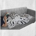 thumbnail image 6 of Enjoy the Little Things Soft Flannel Fleece Blanket, Vintage Style Motivation Boosting Words with Teardrop Pattern, Cozy Plush for Indoor and Outdoor Use, 50" x 60", Black and White, by Ambesonne, 6 of 6
