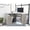 Gray, variant on Black L-shaped Desk Having Two Drawers, Keyboard Tray And Unornamented Shelf In With Retractable Drawers