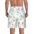 thumbnail image 3 of Naloa Lilies Flowers Men's Beach Shorts, Surfing shorts, Swim trunks, Quick Dry Swim Trunks for Surfing Beach Fun - XX-Large, 3 of 9