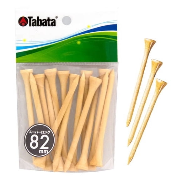 Tabata Tee de Madera GOLF GV0523, Superlargo, 3,2 Pulgadas, 82 Mm, Paquete de 15