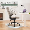 thumbnail image 4 of Ergonomic Office Chair High Back with Lumbar Support, PU Leather Desk Chair, Adjustable Height & Flip-Up Armrests, Swivel Rolling Wheels for Home Office, Computer Gaming Chair (White), 4 of 7